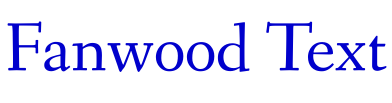 Fanwood Text الخط